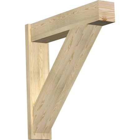 Ekena Millwork Traditional Block Rough Sawn Outlooker, Douglas Fir, 8"W x 38"D x 38"H OUT08X38X38TRA05RDF